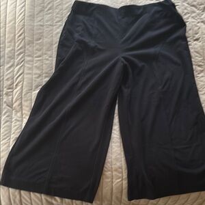 Black Wide-Leg High-Rise Pants